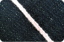 イメージ：「毛糸で縫う」