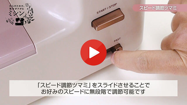 電源を入れる／スピード調節ツマミ／フットコントローラー