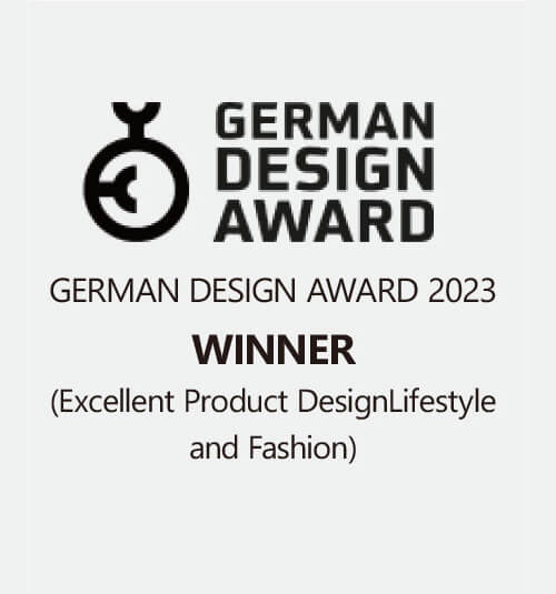GERMAN DESIGN AWARD 2023 WINNER (Excellent Product DesignLifestyle and Fashion)